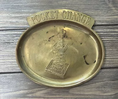 Vintage Pocket Change Gold Tone Change Dish Holder • $17.99