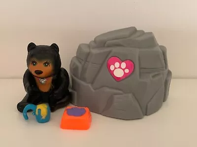 Vintage Kenner 1993 Littlest Pet Shop Zoo Honey Bear With Cozy Cave. • $39.95