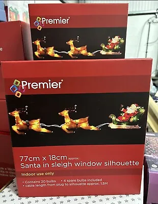 Santa In Sleigh Window Silhouette • £6