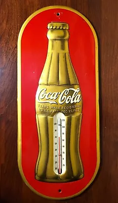 Vintage Original 1930's Coke Thermometer Works 16 X7 • $130