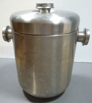 Vintage Wesco Hong Kong Mid-Century Barware Aluminum Ice Bucket W/tongs & Shot • $24