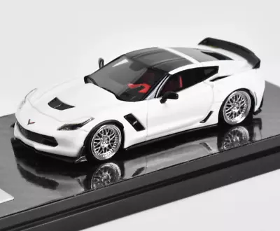 YM 1:64 White Corvette C7 Bagged Muscle Sports Model Diecast Resin Car • $79.99