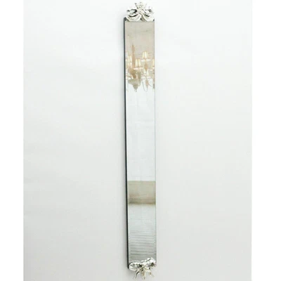 £78.95 • Buy Slim Baroque Style Ornate Antique Silver Top Narrow Full Length Wall Mirror New