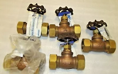 Lot Of 5 MATCO-NORCA Inc. 3/4  BRASS 201CM4 COMPRESSION STOP VALVES Solderless • $67.50