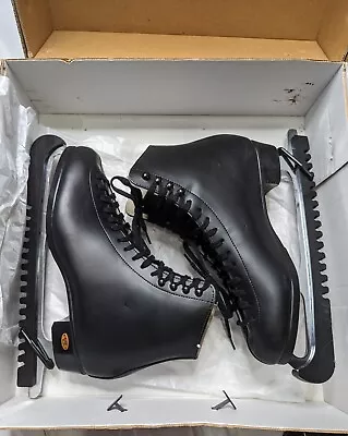 Riedell Black Ice Figure Skates Model 121 Blades Adult Mens 11 Med Spiral 121B • $139.99