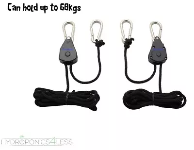 £7.99 • Buy Swiftair 1/8 68kg Rope Ratchet Pair Of Hangers CFL Reflectors HPS MH Lights