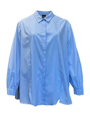 Marina Rinaldi Women's Blue Fado Button Down Shirt Size 20W/29 NWT • $41.25