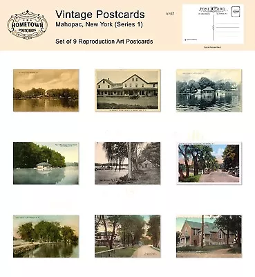 Mahopac NY  (Series 1) Lot Of 9 Rare  Antique Repro Postcards • $9.95