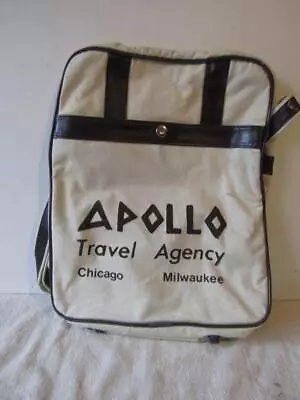 Apollo Travel Agency  Chicago 1970's  Flight Bag Carry On Vintage 4x10x14  • $19.99