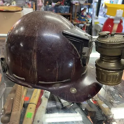 Vintage MSA Comfo-Cap Coal Miners Helmet Msa With Lantern • $214.54