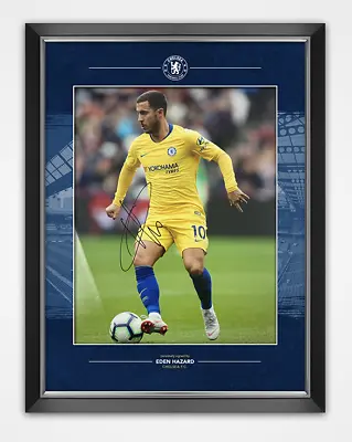 Eden Hazard SIGNED & Framed 11X14 Photo Chelsea FC AFTAL COA • £195