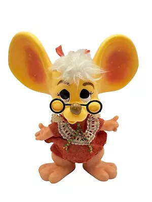 Troll Doll 11  Royalty Industries Christmas Mrs. Santa Claus Mouse Bank 1970 • $25