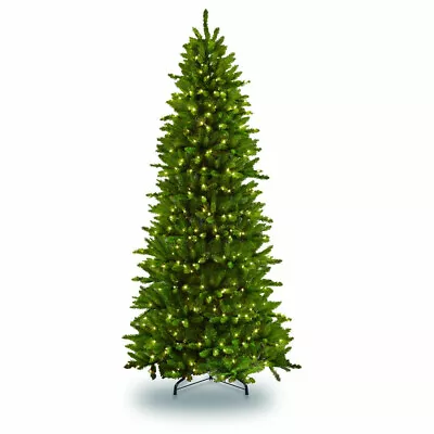 Puleo International 9 Ft. Pre-lit Slim Fraser Fir Artificial Christmas Tree • $149