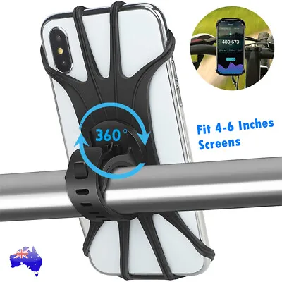 Mobile Phone Holder Handlebar Mount 360° Rotation For Motorcycle Bicycle Bike AU • $8.25