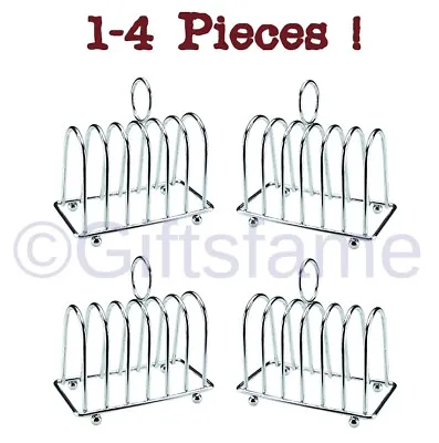 £5.75 • Buy Apollo Chrome Plated 6 Slots Toast Rack Bread Loaf Slices Serving Stand Holder 