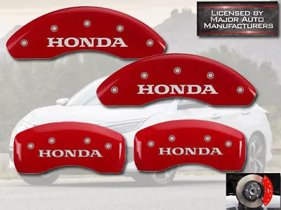 2016-2021  Honda  Civic EX LX Sport Front Rear Red MGP Brake Disc Caliper Covers • $274.55