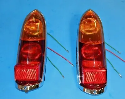 New Pair Of Tail Lamp Stop Light Lens Assemblies MGB MG Midget 1962-1969 AMBER • $214.94