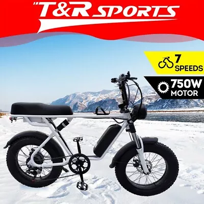 AKEZ 750W 48V R1ZCC Snow Bicycle 20  Electric Bike EBike Battery White. • $1799.99