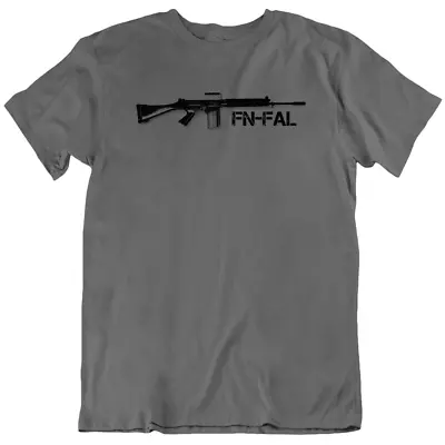 FN FAL Battle Rifle Nato British L1A1 Military Guns T Shirt Tee Mens Gift New • $19.98