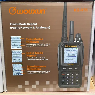 Original WouXun KG-V55 WCDMA Public Network 2G/3G/4G Integrated Two Way Radio • $224.99