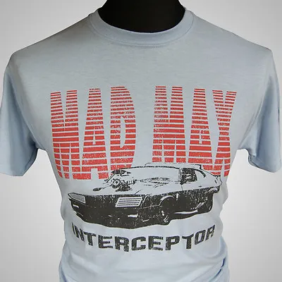 $17.46 • Buy Mad Max V8 Interceptor T Shirt Retro Movie V8 Car Pursuit Blue 