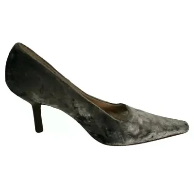 Tom Ford Gucci Runway 99 Grey Crushed Velvet Shoes Pumps Heels Sz 36 Worn Once • £165