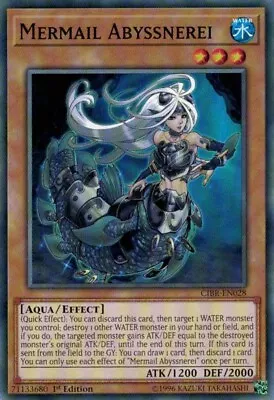 Yugioh! Mermail Abyssnerei - CIBR-EN028 - Common - 1st Edition Near Mint Englis • $0.99