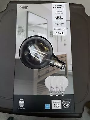 Feit Electric 60-Watt Equivalent G25 Dimmable White Filament CEC Clear Glass LED • $16