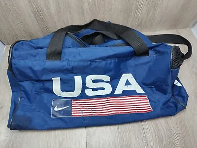 Nike Olympic USA Vintage Team Duffel Bag Navy Blue Travel Gym  • $25