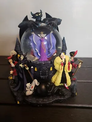 Disney Villains Musical SnowGlobe Chernabog Cruella Maleficent Ursula Hook Jafar • $80