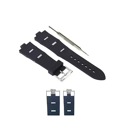 WBco 24-21-26 Mm Fits For Bvlgari Diagono Rubber Silicone Watch Band Strap • $42.72