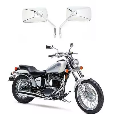 Chrome Rectangle Rear View Side Mirrors For Suzuki Boulevard S40 C50 C50T C90 US • $25.52