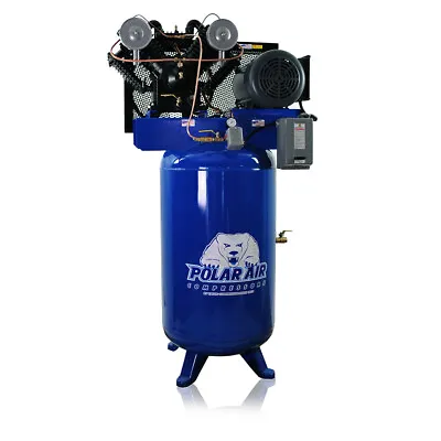 $2863 • Buy 7.5 HP Air Compressor, Pressure Lubricated, 2 Stage, 3 Phase, V4, 80 Gallon Tank
