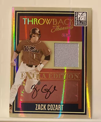 2007 Donruss Elite Extra Edition Throwback Threads AUTO #TT-ZC Zack Cozart #/100 • $5