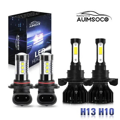 For Hummer H3 2006-2010 6000K 4Side LED Headlight Hi/Lo Fog Light Bulbs Combo 4x • $36.79