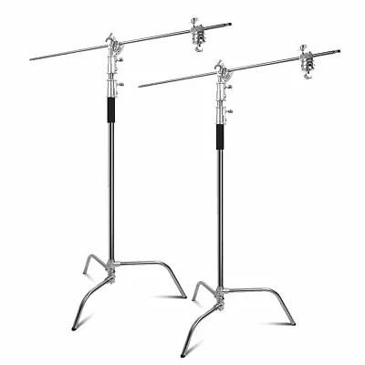 2-Pack Upgraded Heavy Duty Stainless Steel C-Stand Light Stand With Boom Arm  • $346.99