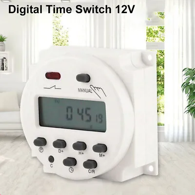 Timer Switch Digital LCD Power Programmable Control Time Relay DC12V/24V AC220V • £9.52