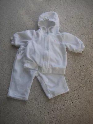 Baby Girls Ralph Lauren White Jogging Track Suit Age 6 Months Guc • £6