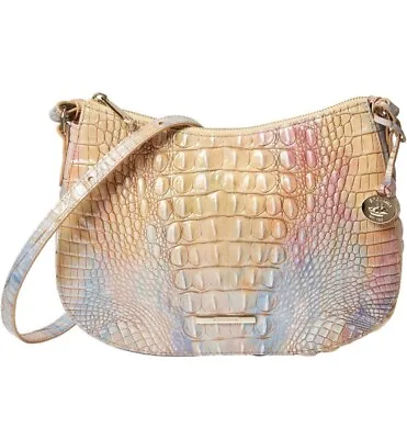 £194.69 • Buy Brahmin Courage Melbourne Gorgeous Colors Croc Leather Shayna Shoulder Bag NEW
