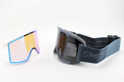 Smith Squad XL Snow Goggles French Navy Chromapop Sun Black Lens + Bonus • $150