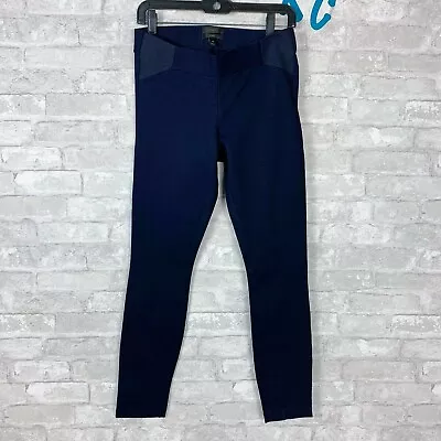 J. Crew Pixie Pant Navy Blue Elastic Stretch Panel Waist Skinny Sz OS NEW #05389 • $33.99