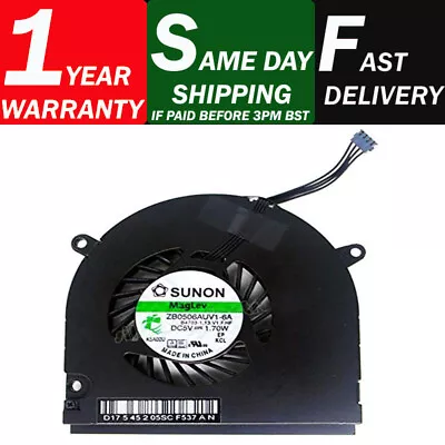 £7.99 • Buy Apple Macbook Pro 13  Unibody Fan For A1278 A1280 A1342 Year 2010 2011 2012