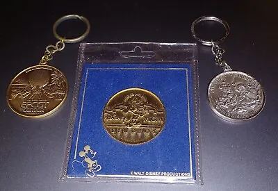 WDW KEY CHAINS Epcot Ctr 1982 Pirates MEDALLION Disney MGM Opening Spring 1989 • $39.82