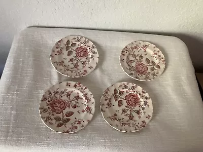 4 - Johnson Brothers England Pink Rose Chintz - 6   Bread & Butter Plates • $24