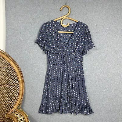 Tigerlily Dress Size 10 S Blue Boho Print  • $42