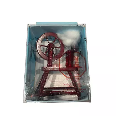 1:12 Scale Dollhouse Miniatures Spindle Spinning Wheel Handloom Brown Loom H 9cm • $11.68