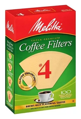 Melitta #4 Cone 8-12 Cup Coffee Filter 100 Count • $8.12