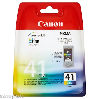 1 X Canon CL-41 CL41 Colour Original OEM PIXMA Inkjet Cartridge MX310 MP220 300 • £17.99
