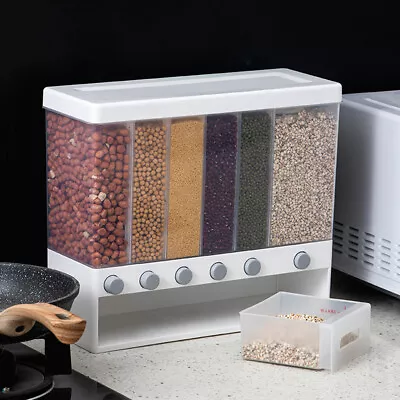 Kitchen Wall Mounted Dry Food Storage Container Box Cereal Grain Rice Dispenser • £12.95