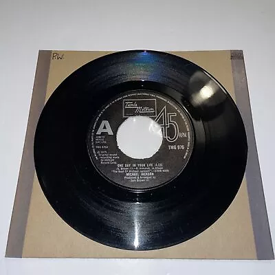 Michael Jackson One Day In Your Life 7  Vinyl Single (TMG 976) Tamla Motown 1981 • $5.42